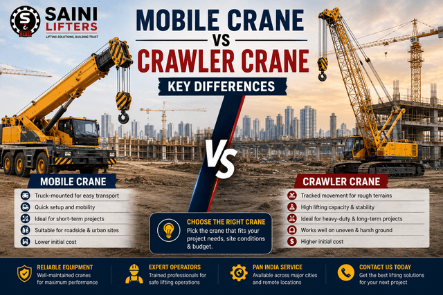 Mobile Crane vs Crawler Crane: Key Differences